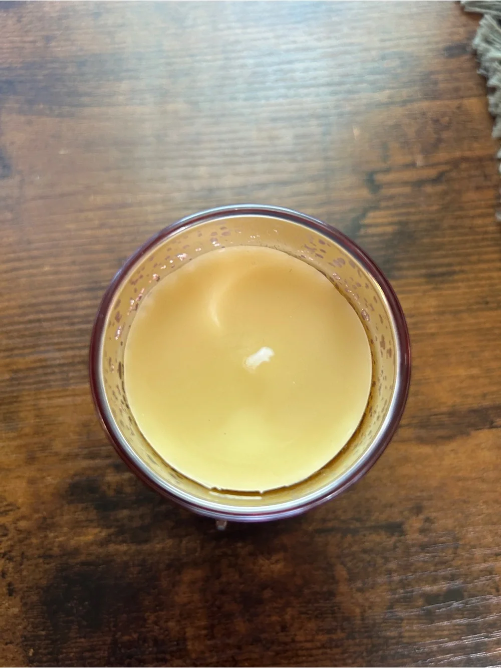 Vanilla Scented Beeswax Candle-Pink Mercury Jar with Heart Charm 3 oz